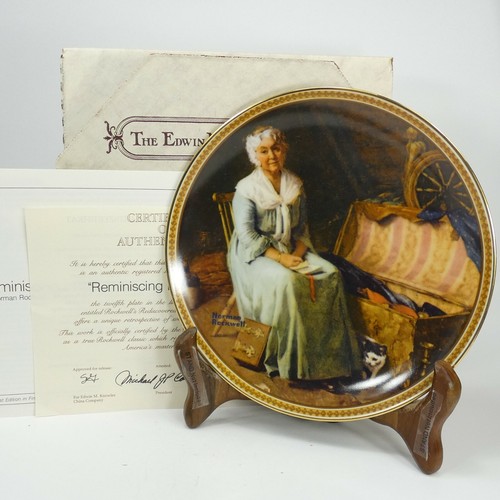 REMINISCING IN THE QUITE Knowles Plate Norman Rockwell Rediscovered Women  Z1HYL - Foto 1 di 12