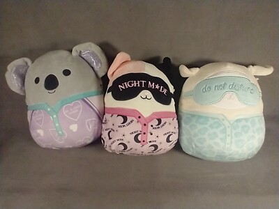 Pajama Squishmallows Kirk Koala Katsla Cat Sophie the Lamb 3x 8 inch Kelly Toy