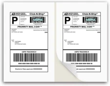 200 Shipping Labels 8.5x5.5 Square Corner Self Adhesive 2 Per Sheet PACKZON®