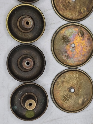 Vintage Brass Knobs Ornate Backplates Lot 8+6 VCR Italy Victorian Style Full Set - Picture 14 of 20