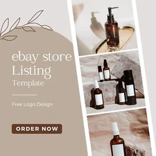 Ebay Listing Template Store Design Auction Mobile Responsive HTML FREE LOGO