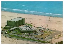 postcard Aerial View Holiday Inn South Padre Island Texas A8562