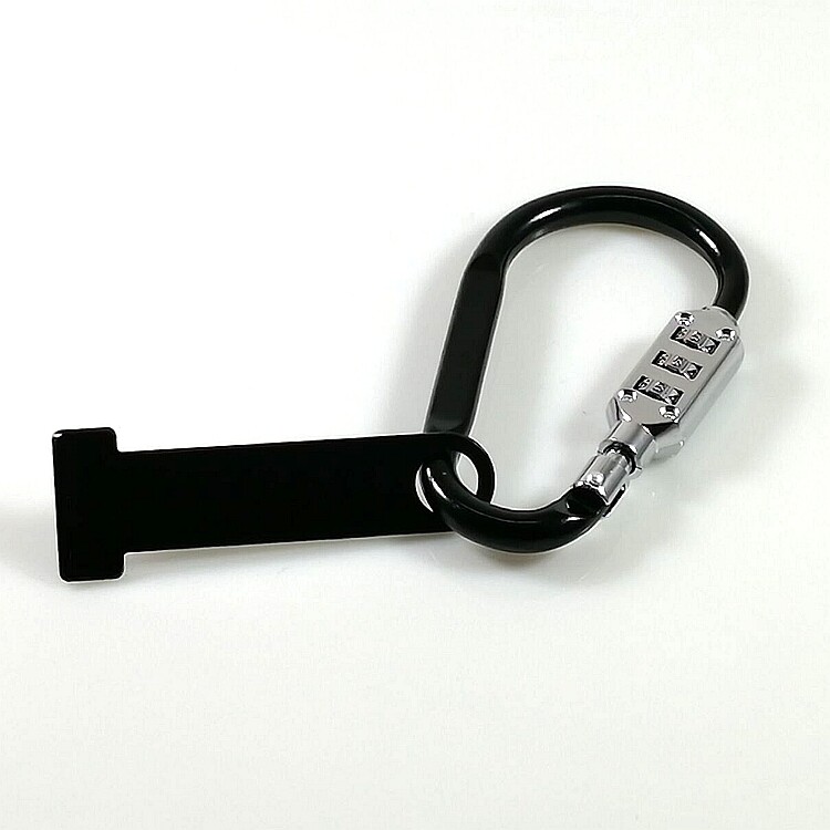 Motorcycle Metal Carabiner Helmet Lock Combination Code Lock with T bar