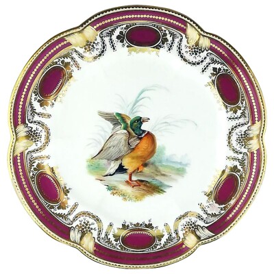 Ein antiker Colebrookdale Coalport Porzellan John Rose Schrank Teller um 19. Jh.