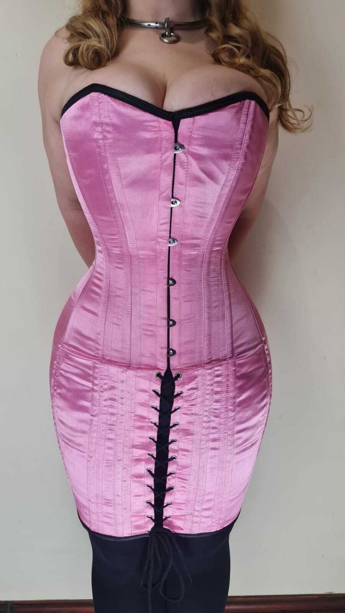 Corset hobble dress, tight lacing, goth, steel bones, overbust pvc or satin  | eBay