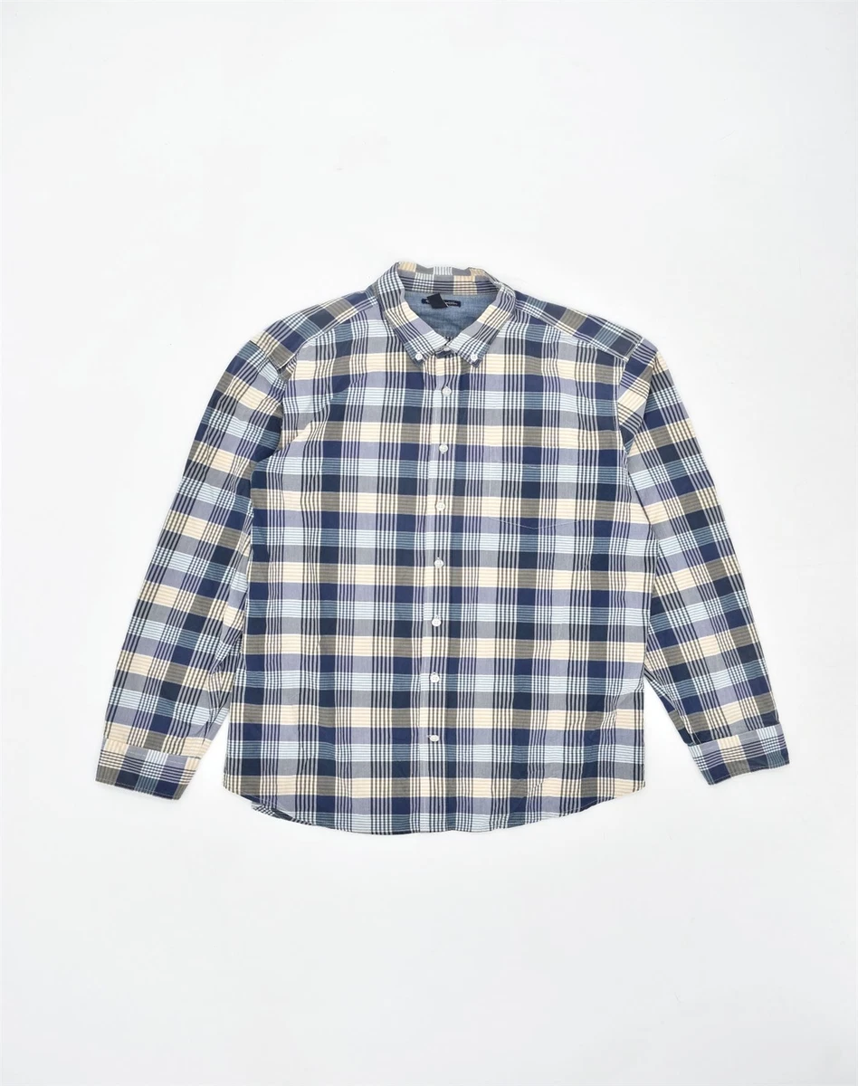 Chemise homme GAP XL carreaux bleus coton O206