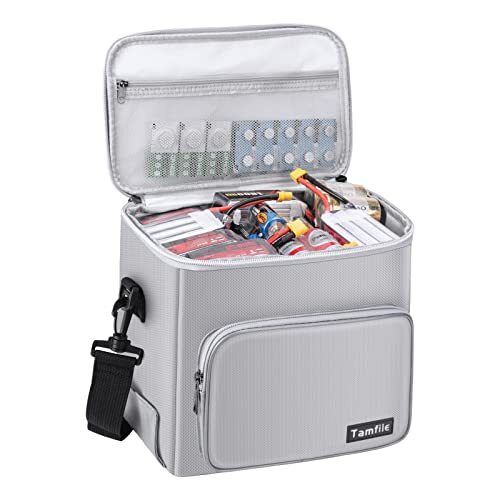 Sac à Batterie Lipo Ignifuge avec Sac Lipo Isolé Chaleur 4200°F avec Poches a... - Photo 2 sur 7