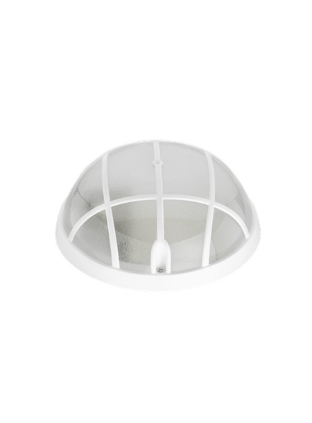 Hublot rond blanc IP54 E27 de diamètre 204mm pour éclairage intérieur et extérieur