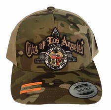 City Of Los Angeles Hat Camo Khaki Mesh Snapback
