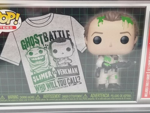 Sdcc 2019 Pop & Camiseta Cazafantasmas Ghostbattle Slimer Vs Venkman Gris XL - Imagen 3 de 8