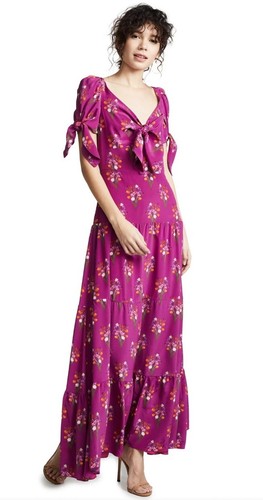 BORGO DE NOR Ophelia Bouquet Floral Maxi Dress, Size 6 BNWOT RRP $1700+ - Picture 2 of 13