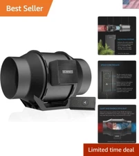 CLOUDLINE A6, Quiet 6” Inline Duct Fan with Speed Controller, EC Motor - Vent...