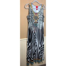 V Cristina Animal Print Sleeveless Maxi Dress Size XL NWT