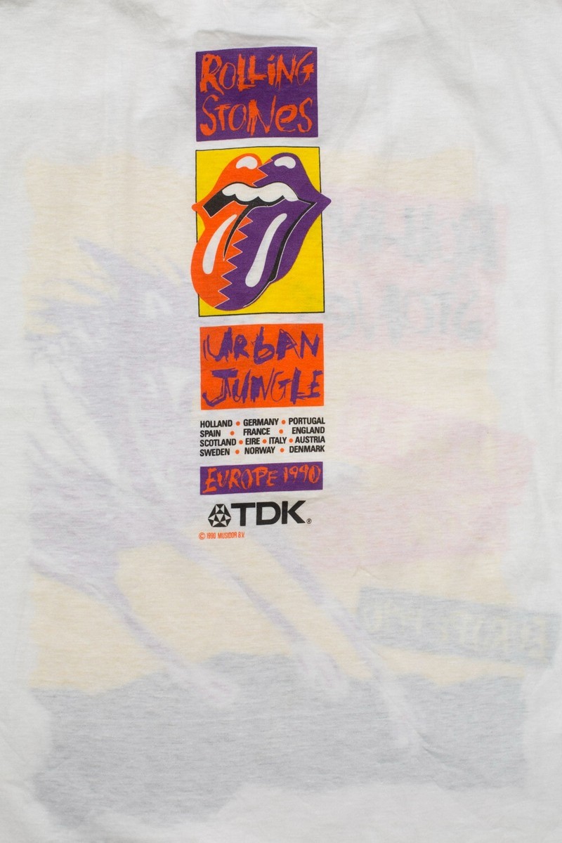 ROLLING STONES Urban Jungle EUROPE 1990 T-Shirt vtg original
