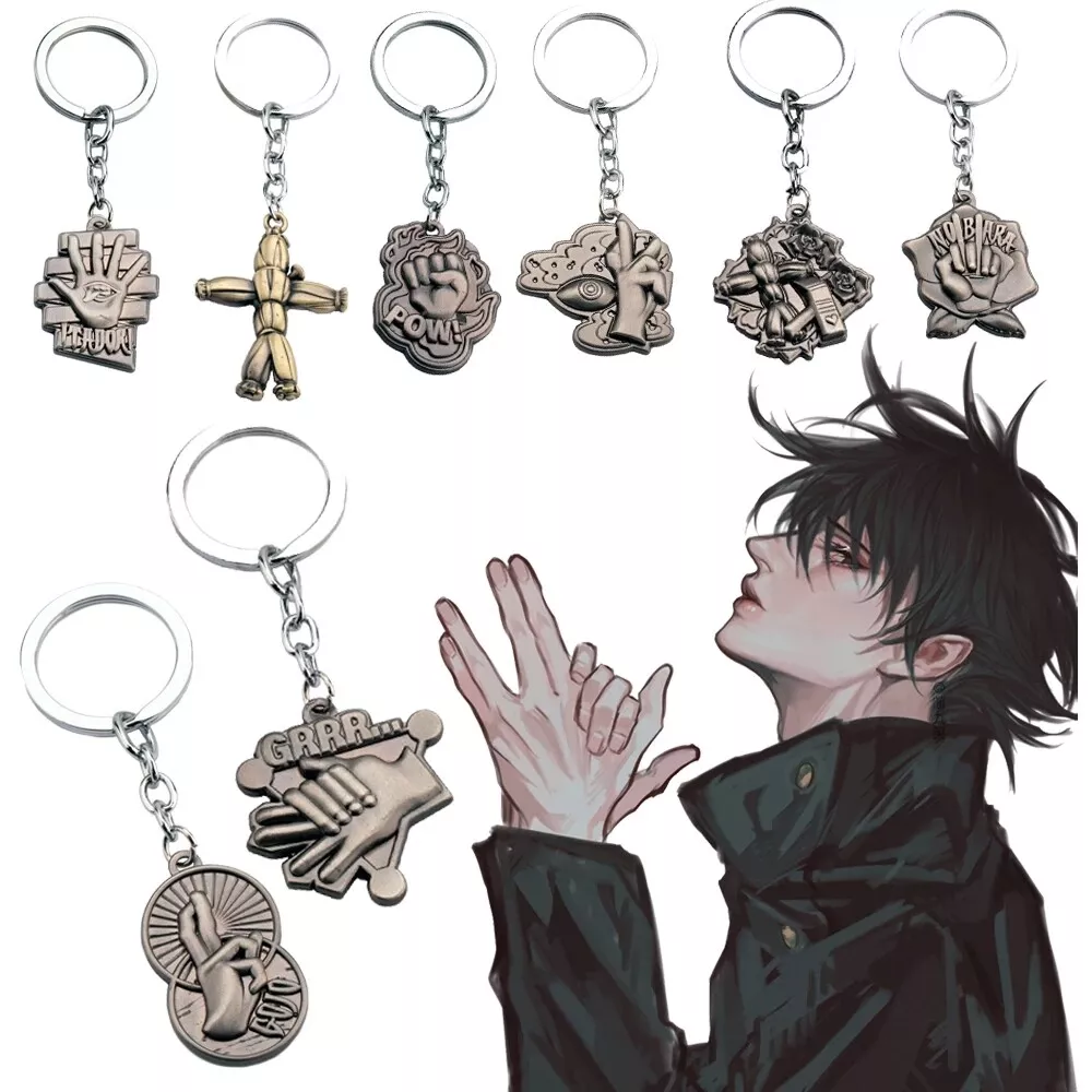 Anime Jujutsu Kaisen Gojo Satoru Fushiguro Megumi Metal Keychain Cartoon  Keyring