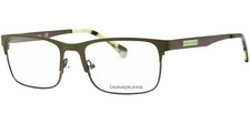 Calvin Klein Jeans Olive Browline Rectangle Eyeglass Frame - CKJ178 306