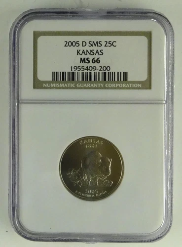 2005-D SMS 25C MS66 KANSAS QUARTER NGC