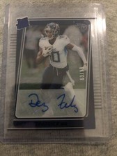 2021 Panini Clearly Donruss Rated Blue /99 Dez Fitzpatrick #83 Rookie Auto RC