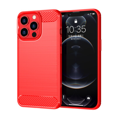 For iPhone 16 15 14 13 Pro Max Plus Shockproof Carbon Fiber Silicone Case Cover