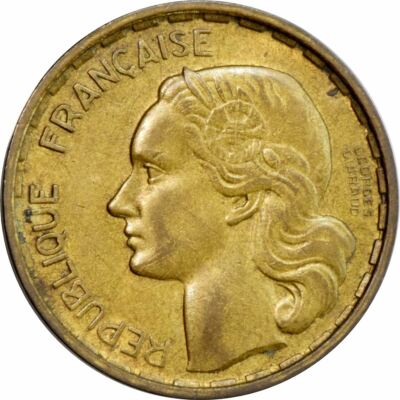 フランス50フラン銀貨 1974年 avers de la 20 francs. 50 Francs Republic of France 1974 Silver Coin - The