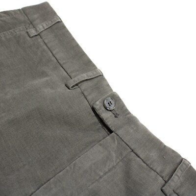 Hiltl NWD Dayne Cotton Blend Chinos / Corduroy Pants Size 35 US In Solid Gray