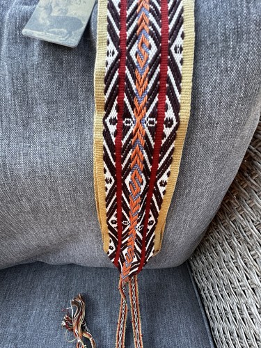 Cinturón De Colección CONEXIÓN PERUANA Con Borla Tejido a Mano Cinturón Pacaya M Multicolor