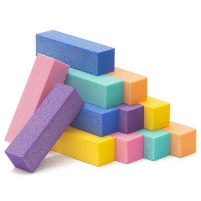 Natural and Acrylic Nail Buffing Blocks, 12-Pack, 4 Sided, Medium Grit (Multi...