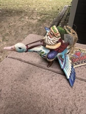 Jim Shore Santa Take Flight Riding Goose Heartwood Creek Ornament NWT HTF