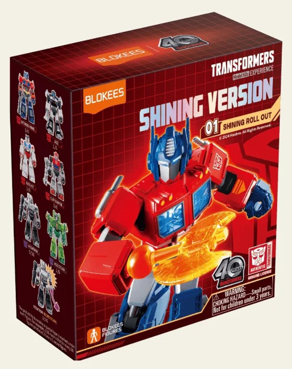 Blokees Tansformers Shining Version 01 Roll Out Figure Blind Box (ONE random)
