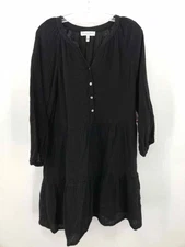 Pre-Owned Michael Stars Black Size XL Short Long Sleeve Dress