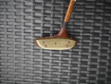 Antique Wood Shaft Seymour Dunn Lake Placid Center Shafted Wooden Mallet Putter
