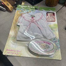 NEW Vtg 1998 FISHER-PRICE Briarberry Bear Collection WHITE DRESS Lace Bow OUTFIT