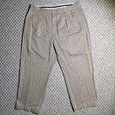 Vintage Polo Ralph Lauren Pleated Chino Pants 36x27 Khaki Tan Made In USA