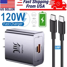 120W Fast Charging Block Type C Wall Charger For iPhone 17 Pro Max 16 15 13 Pro