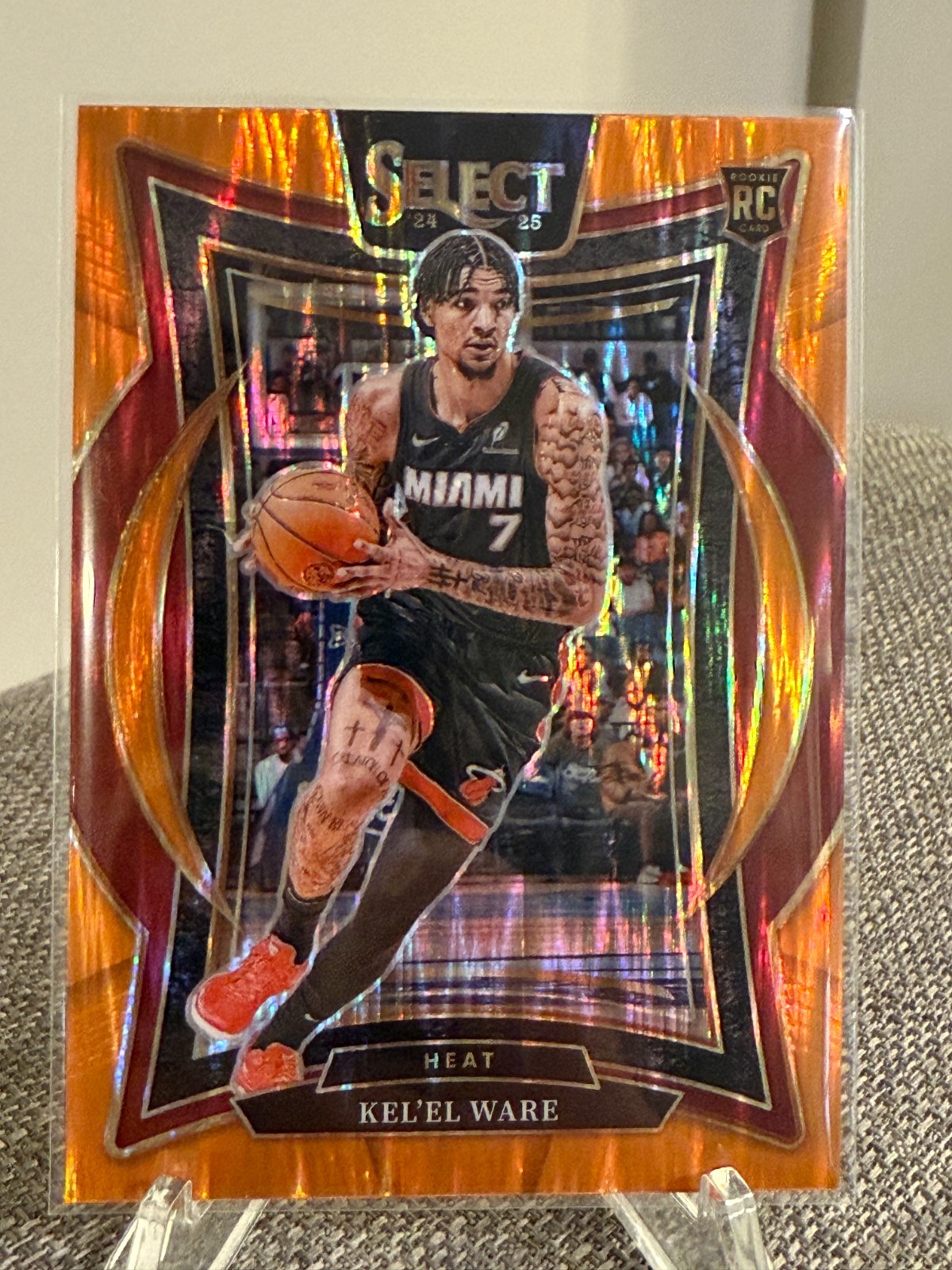 2024-25 Panini Select - Concourse Kel'el Ware #66 Orange Flash Prizm RC Rookie