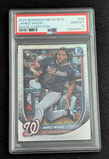 JAMES WOOD RC 2025 BOWMAN MEGA BOX #29 IMAGE VARIATION PSA 10 #120245417