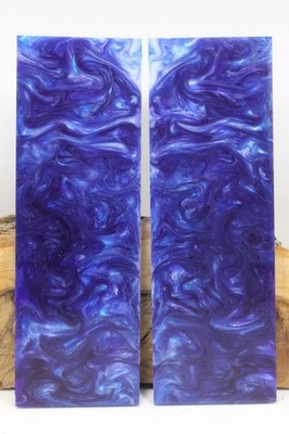 2 PCS COMPOSITE KNIFE HANDLE MATERIAL SCALES: DEEP SEA #7626