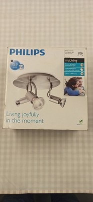 Philips MyLiving, Ceiling light, Deckenleuchte GU10 3x3,5W schwenkbar 
