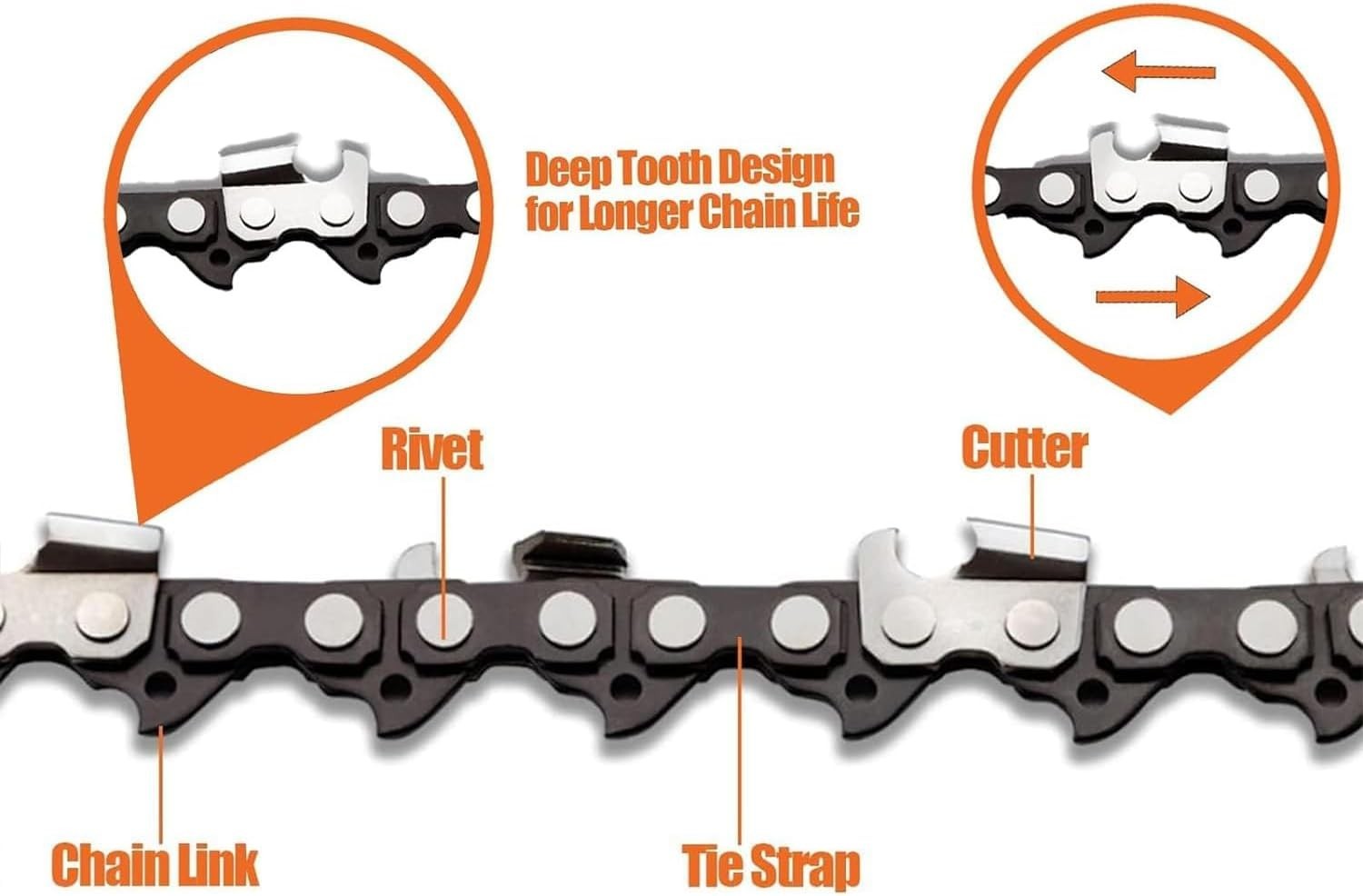 5 Pieces 4 Inch Mini Chainsaw Chain for Stihl GTA 26, 4 Inch Replacement Chains