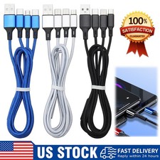 1/2pcs 4FT Multi Charging Cable, 3 in 1 USB Charging Cable for Multiple Devices