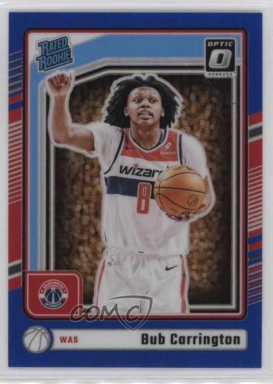 2024-25 Panini Donruss Optic Rated Blue Prizm /49 Bub Carrington #273 Rookie RC