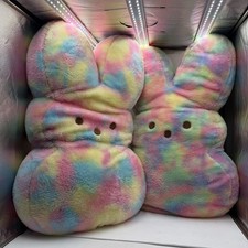 Lot Of 2 2025 Peeps Marshmallow Bunny / 42β Inch Jumbo Rainbow Easter Plush