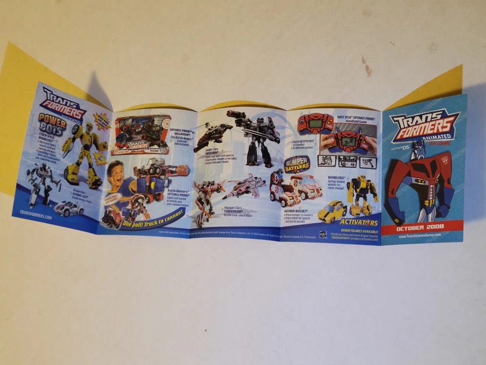 Transformers Animated & Universe Pack-In Toy Catalog Checklist Hasbro 2008 - Image 4 of 4