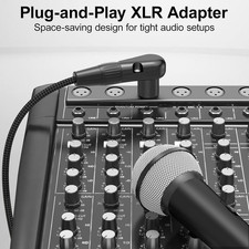 Right Angle XLR Cable Adjustable-Angle Male to Straight Female 1FT 90 Degree Mic