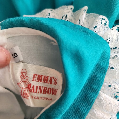 Vintage Emma's Rainbow of California Circle Pageant Frilly Twirl Dress sz 6 - Bild 5 von 8
