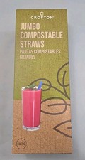 100 Compostable Jumbo Straws 30 Count Eco-Friendly Biodegradable