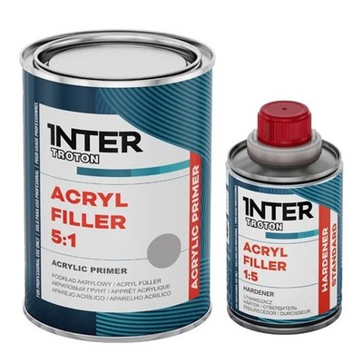 1L Troton HS Füller Grundierung 2K Acryl Primer 5:1 Schwarz Härter Acrylgrundier