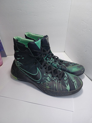 2015 Nike Hyper Dunk Green Glow High Tops - Size 13 - | eBay