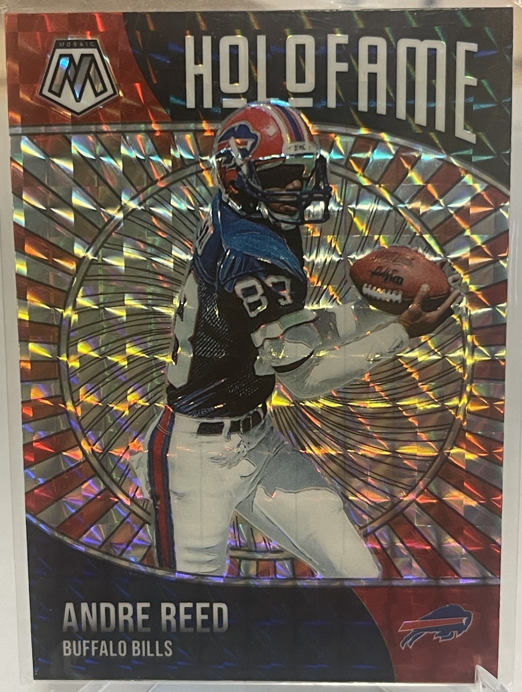 Andre Reed  2021 Panini Mosaic #18 HoloFame Mosaic SILVER  Buffalo Bills