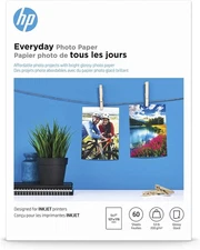HP Everyday Photo Paper for HP Inkjet Printers Glossy 5x7" 60 sheets (CH097A)